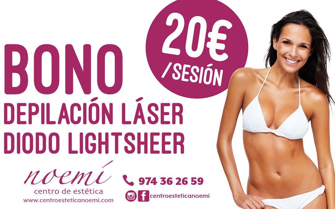 No te pierdas la nueva oferta de depilación láser diodo LightSheer . Compra tu bono a 20 € la zona y combina zonas como tu quieras...